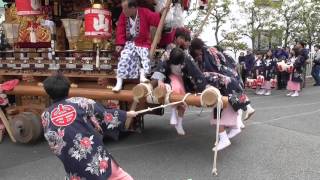 2016兵庫県神戸市東灘区（本住吉神社）山田區、試験曳き⑫（平成28年3月27日）