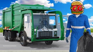 I QUIT Youtube and Got a Job Driving a Garbage Truck! (Garbage Truck Simulator)