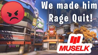 We made MUSELK rage quit from Comp *Insane* | Overwatch