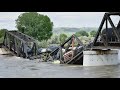 Bridge collapse sends freight train into Yellowstone River