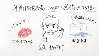 【年商10億社長】迫佑樹のこれまでと発信に対する想い