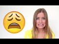 funny girl copying whatsapp emoticons