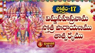 Vishnusahasranamam | Devotional Stotras | విష్ణుసహస్రనామ స్తోత్రం | తాత్పర్యము | Slokam #17