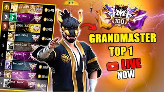 New Grandmaster Top 1 Push V Badge Lobby ❤ FF LIVE ✌ Free Fire LIVE! #ff #freefire #tondegamer