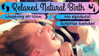 Uncut Natural Birth | Surprise Gender | Laughing Baby Out |  No Epidural | RAW BIRTH VLOG VIDEO