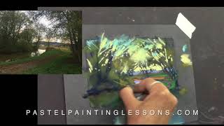 Pastel Painting - Afternoon Light Time Lapse