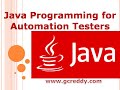 Java Programming for Automation Testers | G C Reddy |