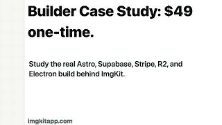 ImgKit Builder Case Study: Build an AI-Assisted Image SaaS
