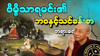 ပါချုပ်ဆရာတော်ဟောကြားတော်မူသော ဗိမ္မိသာရမင်း၏ ဘဝနှင့်သင်ခန်းစာ တရားတော်