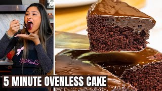 5 MINUTE OVENLESS CAKE! How to Make Keto Chocolate Cake - Low Carb Dairy Free!