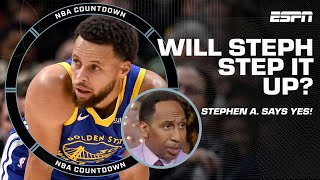 Stephen A. says Steph Curry is 'GOING TO SHOW UP in the second half' 👀 | NBA Countdown