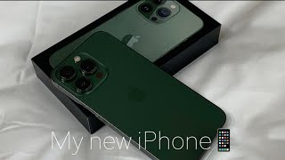 My new iPhone📱아이폰13Pro 알파인그린 막차탑승🚨 언박싱 + 기본 투명 케이스 추천🤳🏻