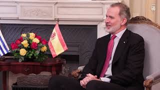 Encuentro del Rey y su excelencia Luis Lacalle Pou, presidente de la República Oriental del Uruguay