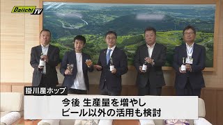 掛川産ホップを使ったビール完成　耕作放棄地を使って地域振興