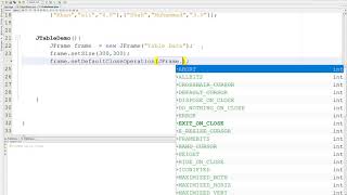 JTable Demo