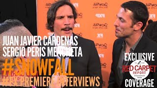Juan Javier Cardenas & Sergio Peris-Mencheta interviewed at #SnowfallFX Premiere Red Carpet