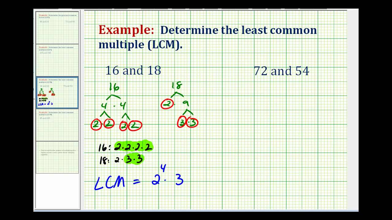 Least Common Denominator Example