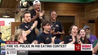 Battle of the Badges rib eating contest in Pelham