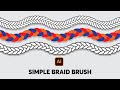 Simple Braid Brush with 2 step | #illustratortutorial #tutorial #adobeillustrator