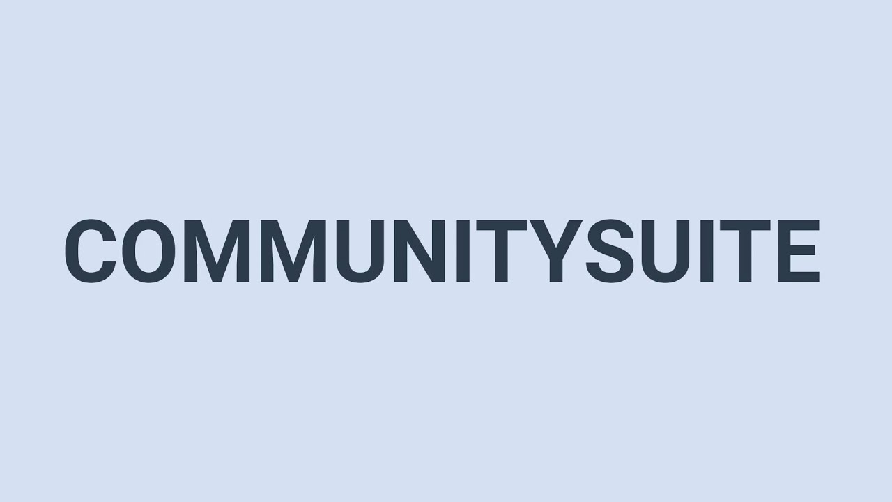 Communitysuite Overview Youtube