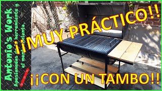 Como hacer un ASADOR DE TAMBO🥩🥩🍖🍖MUY FACIL🤤🤤
