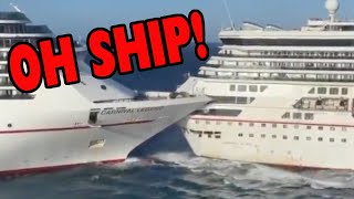 CARNIVAL CRUISE SHIPS COLLIDE IN COZUMEL - Carnival Glory Crashes into the Carnival Legend