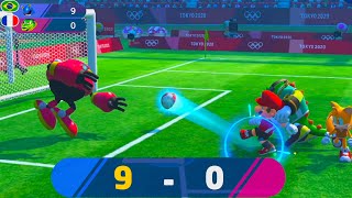 Mario and Sonic at the Olympic Games 2020 Football Shadow vs Blaze and Metal Sonic vs Vector