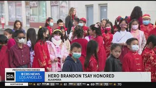 Brandon Tsay honored at Lunar New Year festival in Alhambra