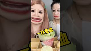 挑战必须一口吃完所有网红冰冻美食 #甜甜的胖熙 #食物挑战 #shorts