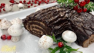 This Should Be Your Christmas Cake Project | Buche De Noel | Meringue Mushrooms