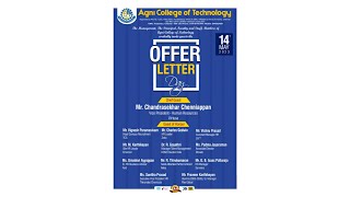 Offer Letter Day 2023 | Agni College of Technology