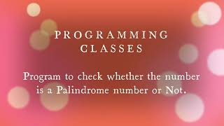 JAVA PROGRAMMING | PALINDROME NUMBER CHECK | ICSE | BLUEJ