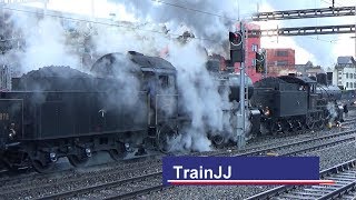 C 5/6 2978 “Elefant” \u0026 B 3/4 1367 Doppeltraktion | SBB Historic |Dampflok |Steam Locomotive|Rotkreuz