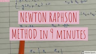 NEWTON RAPHSON METHOD| Single Variable| Optimization Techniques|LECTURE 3|
