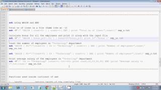 Unix shell scripting awk begin and end in part 4