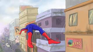 Spiderman Swinging 2D Animation | KRITA