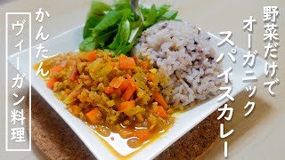 【ヴイーガン料理レシピ】野菜が主役の簡単大豆ミートカレー