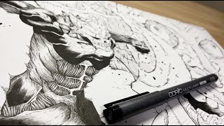 【怪獣8号】描いてみた。Monster No.8/Drawing Monster No.8/This is drawn rough draft.