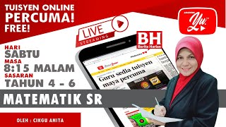 🔴 [LIVE] MATEMATIK SR, TAMBAH UKURAN PANJANG OLEH CIKGU ANITA #ALLINONE #84 #TUISYENPERCUMA