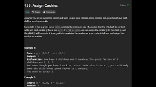 Assign Cookies || LeetCode 455 || LeetCode POTD || Simple And Easy Approach || Easy Approach ||