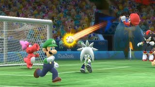 Mario and Sonic at The Rio 2016 Olympic Games Football Mario vs Waluigi , Jet vs Daisy