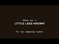 Little Less Known is BACK