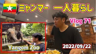 【ヤンゴン動物園】散歩…「COFFEE SIX SIX I」でランチ、夕方は、焼き鳥屋「HANA」で楽しみました！