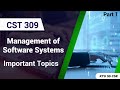 Management of Software Systems|MSS CST309|Module 1| Important Topics|KTU S5 CSE | Part 1|#2019 #ktu