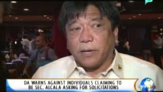 NewsLife: DA warns against individuals claiming to be Sec. Alcala asking for solicitations