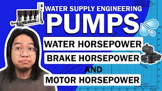 PUMPS - Water, Brake and Motor Horsepower- Water Supply Engineering