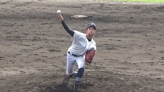 永山蒼 投手(東風平中2年)　第60回島尻地区中学軟式野球強化大会準決勝vs大里中　H28.12.3