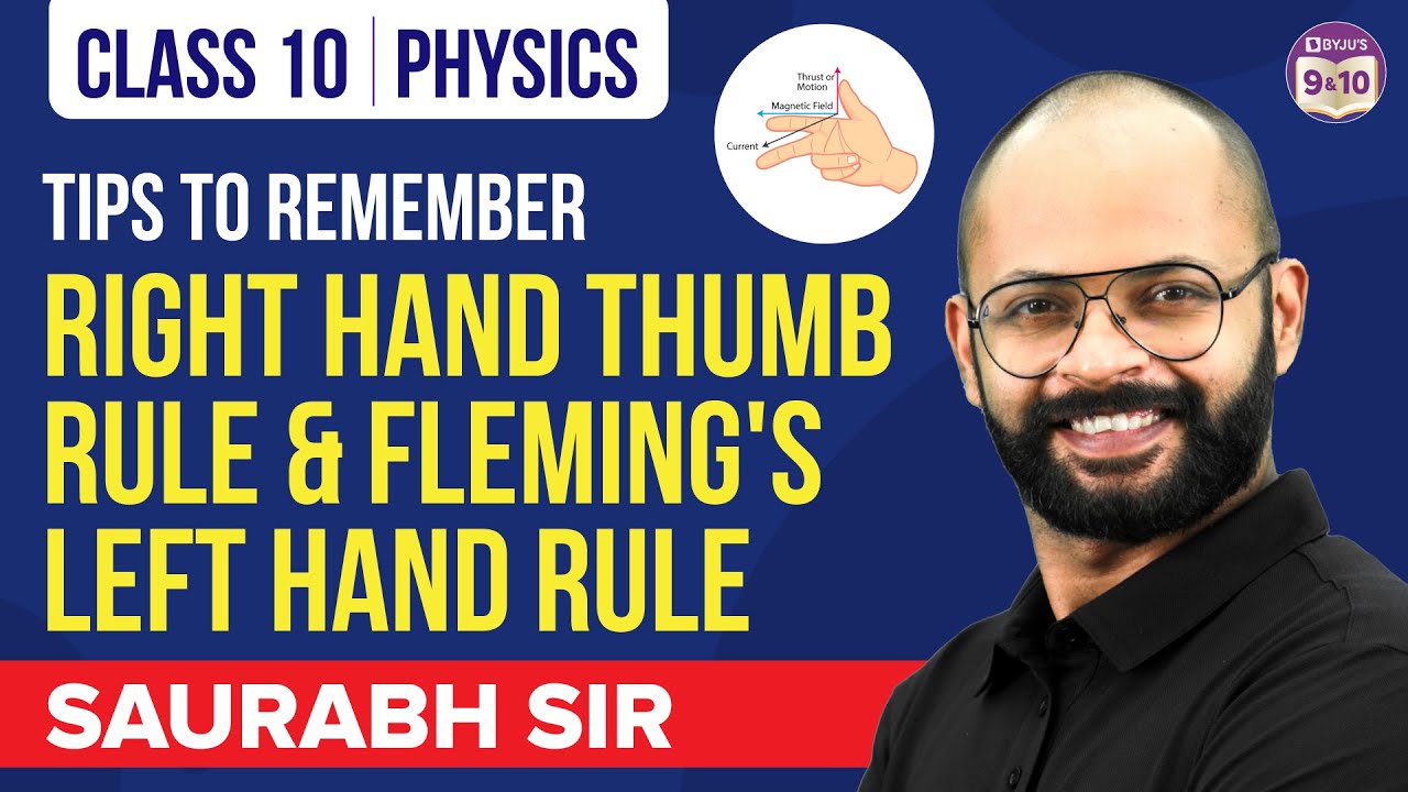 Tips To Remember Fleming's Left Hand & Right-Hand Rule | Class 10 ...