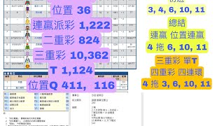 中第６場冷門 閃光燈 獨贏 連贏 三重彩