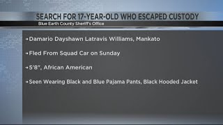 Blue Earth County Sheriff's Office asks for help locating 17-year-old who escaped custody